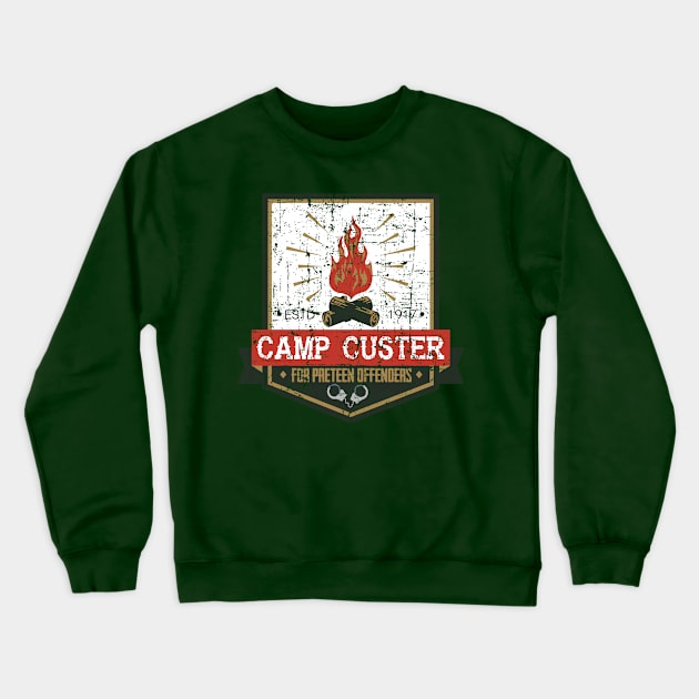 Camp Custer for Preteen Offenders from the Addams Family Crewneck Sweatshirt by hauntedjack